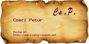 Cseri Petur névjegykártya
